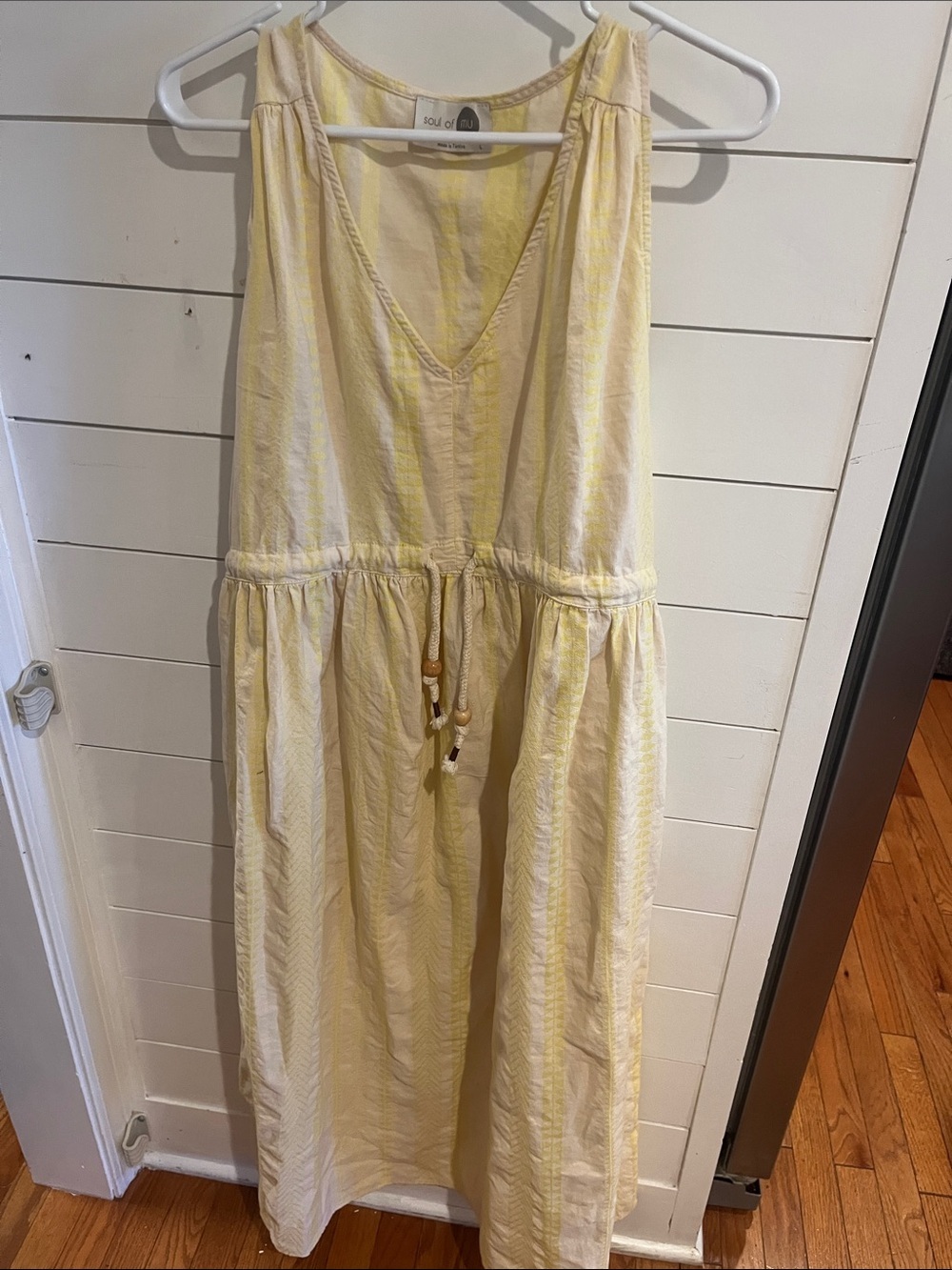 SOUL OF MU cotton beaded dress large